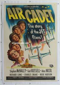 k251 AIR CADET linen one-sheet movie poster '51 Air Force, Russell, Jets!