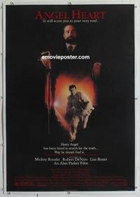 k256 ANGEL HEART linen one-sheet movie poster '87 Robert DeNiro, Rourke