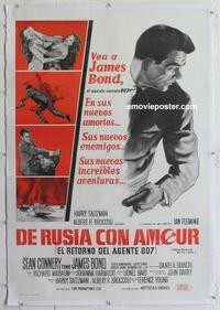 k217 FROM RUSSIA WITH LOVE linen Argentinean movie poster '64 Bond