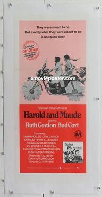 k069 HAROLD & MAUDE linen Aust daybill movie poster R70s Gordon, Cort