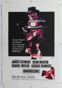 k267 BANDOLERO linen one-sheet movie poster '68 Stewart, Martin, Welch