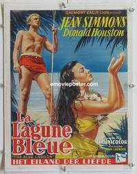 k078 BLUE LAGOON linen Belgian movie poster '49 Jean Simmons