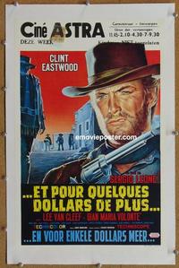 k081 FOR A FEW DOLLARS MORE linen Belgian movie poster R70s Eastwood