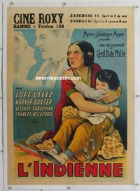 k093 SQUAW MAN linen pre-war Belgian movie poster '31 Lupe Velez