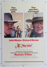 k271 BIG JAKE linen one-sheet movie poster '71 John Wayne, Richard Boone