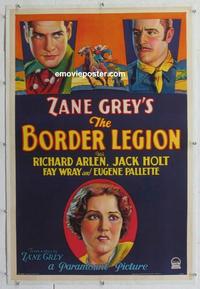 k276 BORDER LEGION linen one-sheet movie poster '30 Zane Grey, Arlen