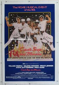 k284 CAN'T STOP THE MUSIC linen one-sheet movie poster '80 Village People!