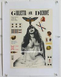 k136 JULIET OF THE SPIRITS linen Czech movie poster '65 Fellini
