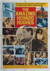 k051 AMAZING HOWARD HUGHES linen English one-sheet movie poster '77 Jones