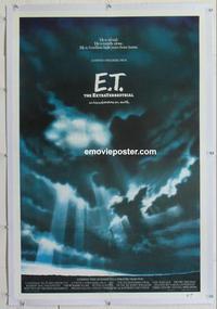 k313 ET linen advance one-sheet movie poster '82 Steven Spielberg, Barrymore