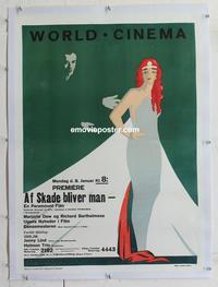 k129 EXPERIENCE linen Danish movie poster '21 Marjorie Daw