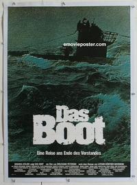 k107 DAS BOOT linen German movie poster '82 The Boat, WWII classic!