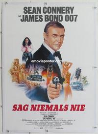 k110 NEVER SAY NEVER AGAIN linen German movie poster '83 Connery, Bond
