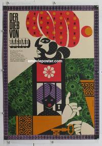k116 THIEF OF BAGDAD linen East German movie poster '65 Gottsmann