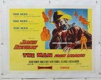 k241 MAN FROM LARAMIE linen half-sheet movie poster '55 James Stewart