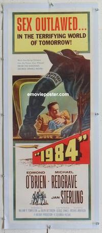 k234 1984 linen insert movie poster '56 Edmond O'Brien, George Orwell