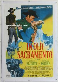 k342 IN OLD SACRAMENTO linen one-sheet movie poster '46 Wild Bill Elliott
