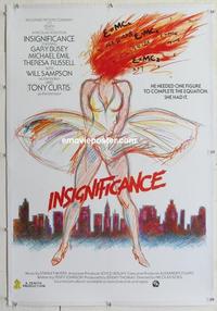 k345 INSIGNIFICANCE linen int'l one-sheet movie poster '85 Nicolas Roeg