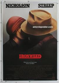 k347 IRONWEED linen one-sheet movie poster '87 Jack Nicholson, Meryl Streep