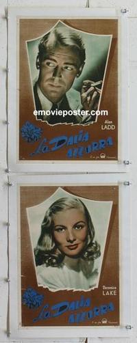 k022 BLUE DAHLIA 2 linen Italian photobusta movie posters '46 Lake