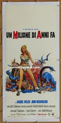 k042 ONE MILLION YEARS BC linen Italian locandina movie poster '66