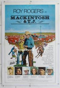 k361 MACKINTOSH & TJ linen one-sheet movie poster '75 Roy Rogers, Tanenbaum