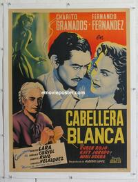 k149 CABELLERA BLANCA linen Mexican movie poster '50 Charito Granados