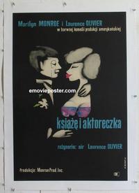 k204 PRINCE & THE SHOWGIRL linen Polish movie poster '57 Marilyn Monroe