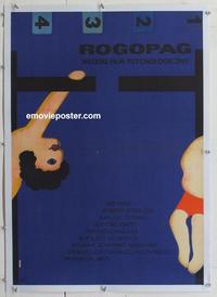k206 ROGOPAG linen Polish movie poster '70 Pasolini, Godard, Rossellini