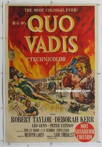 k062 QUO VADIS linen Aust one-sheet movie poster '51 Robert Taylor, Kerr