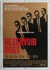 k410 RESERVOIR DOGS linen one-sheet movie poster '92 Tarantino, Keitel