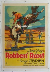 k416 ROBBER'S ROOST linen one-sheet movie poster '33 Zane Grey, O'Brien