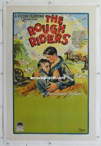 k420 ROUGH RIDERS linen one-sheet movie poster '27 Teddy Roosevelt