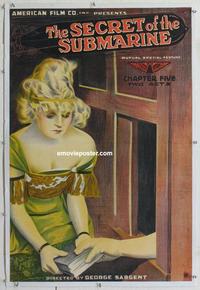 k426 SECRET OF THE SUBMARINE linen Chap 5 one-sheet movie poster '16 Hansen