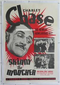 k434 SKINNY THE MOOCHER linen one-sheet movie poster '39 Charley Chase