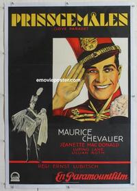 k104 LOVE PARADE linen Swedish movie poster '29 Maurice Chevalier