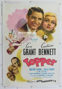 k463 TOPPER linen one-sheet movie poster R44 Constance Bennett, Cary Grant