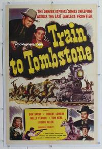 k467 TRAIN TO TOMBSTONE linen one-sheet movie poster '50 Danger Express!