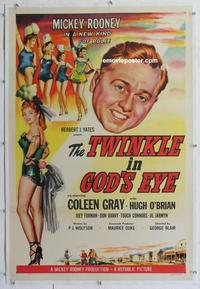 k470 TWINKLE IN GOD'S EYE linen one-sheet movie poster '55 Mickey Rooney