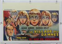 k095 VILLAGE OF THE DAMNED linen Belgian movie poster '60 Sanders