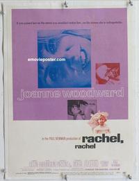 k230 RACHEL RACHEL linen window card movie poster '68 Woodward, Paul Newman