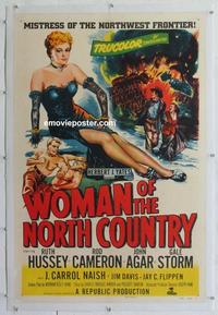 k487 WOMAN OF THE NORTH COUNTRY linen one-sheet movie poster '52 Ruth Hussey