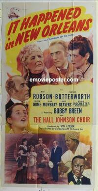 m215 RAINBOW ON THE RIVER three-sheet movie poster R46 Robson, New Orleans!