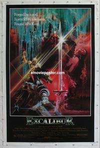 m165 EXCALIBUR 40x60 movie poster '81 John Boorman, Bob Peak artwork!