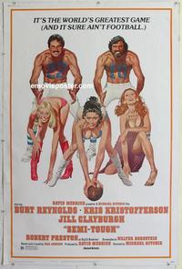 m178 SEMI-TOUGH 40x60 movie poster '77 football & sexy girls!