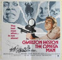 m224 OMEGA MAN int'l six-sheet movie poster '71 Charlton Heston, zombies!