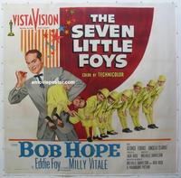 m057 SEVEN LITTLE FOYS linen six-sheet movie poster '55 Bob Hope w/cigar!