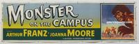 m156 MONSTER ON THE CAMPUS banner movie poster '58 test tube terror!