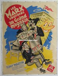 m072 BIG STORE linen French one-panel movie poster '41 Marx Brothers, Martin