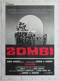 m060 DAWN OF THE DEAD linen Italian one-panel movie poster '78 George Romero